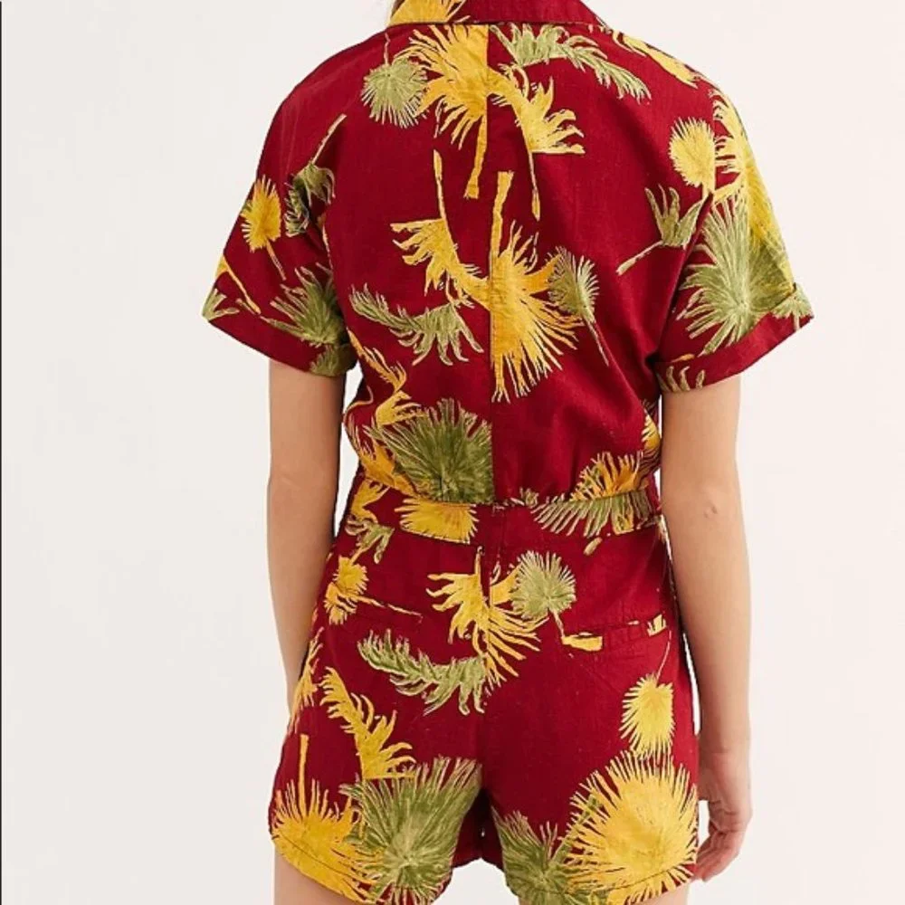 FREE PEOPLE Malibu Romper shorts tropical - Picture 2 of 12